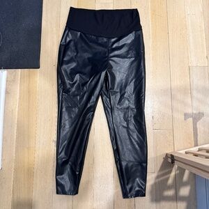 Hatch maternity faux leather leggings